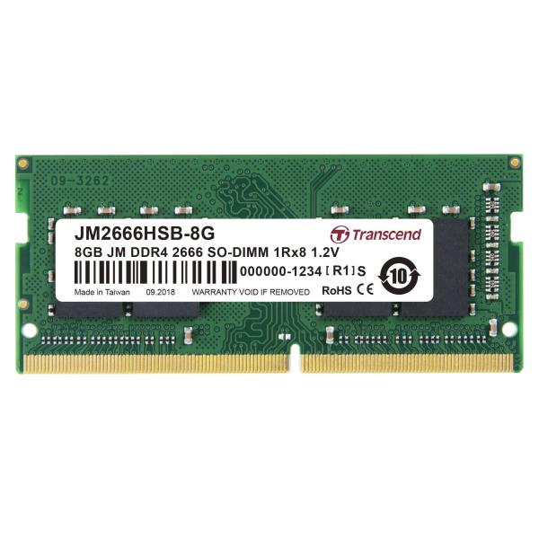 Transcend 8GB JM DDR4 2666 SO-DIMM 1RX8